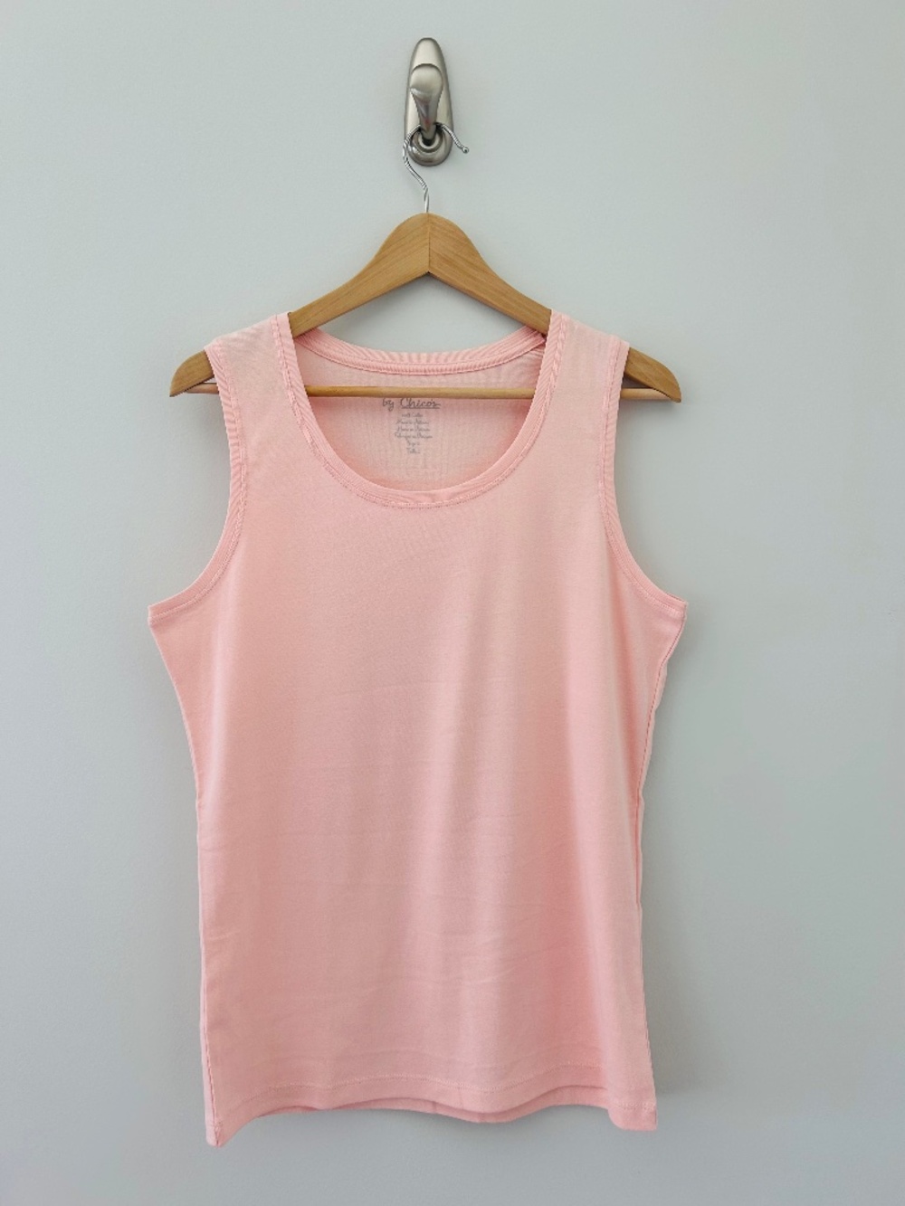 NWT Chico's Angelo Basic Knit Tank in Seashell Pink Sz 2/L
